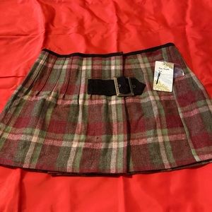 Free People Mini Plaid Skirt Sz 6